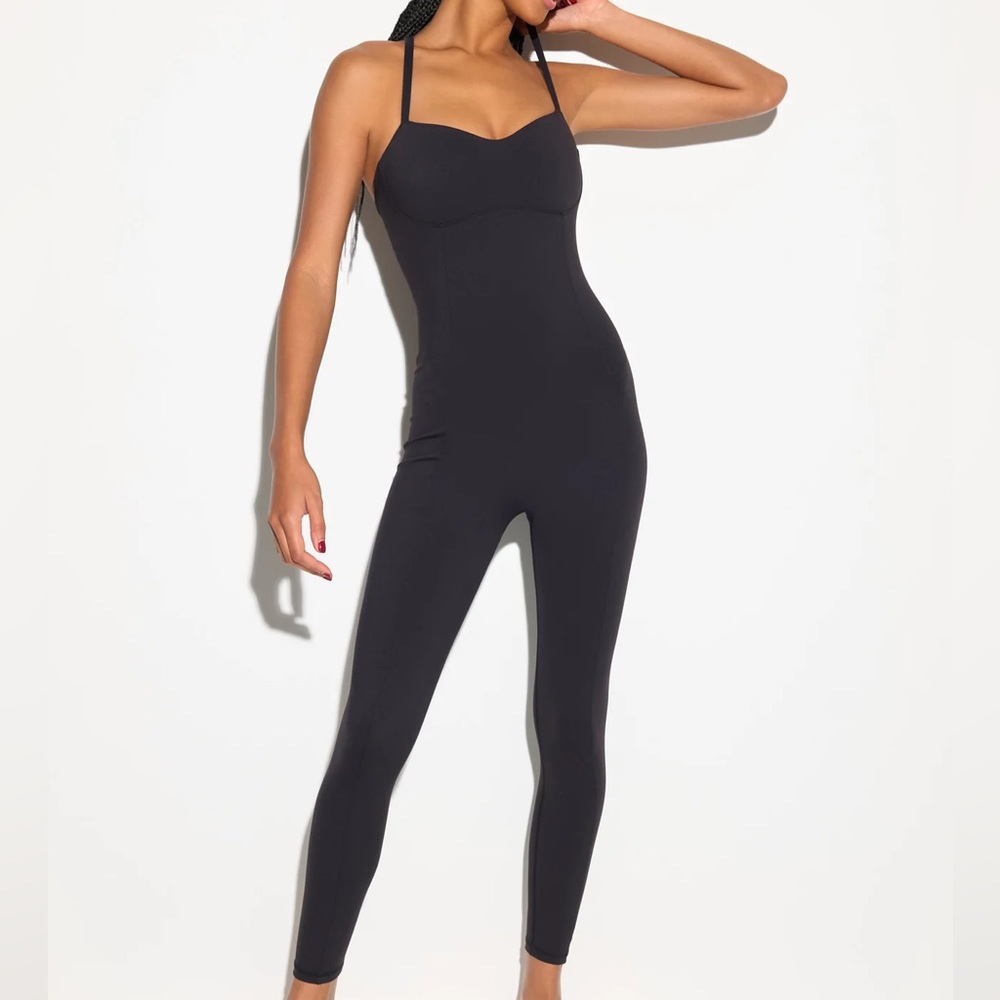Spiritual Gangster Selena 7/8 Bodysuit in Black